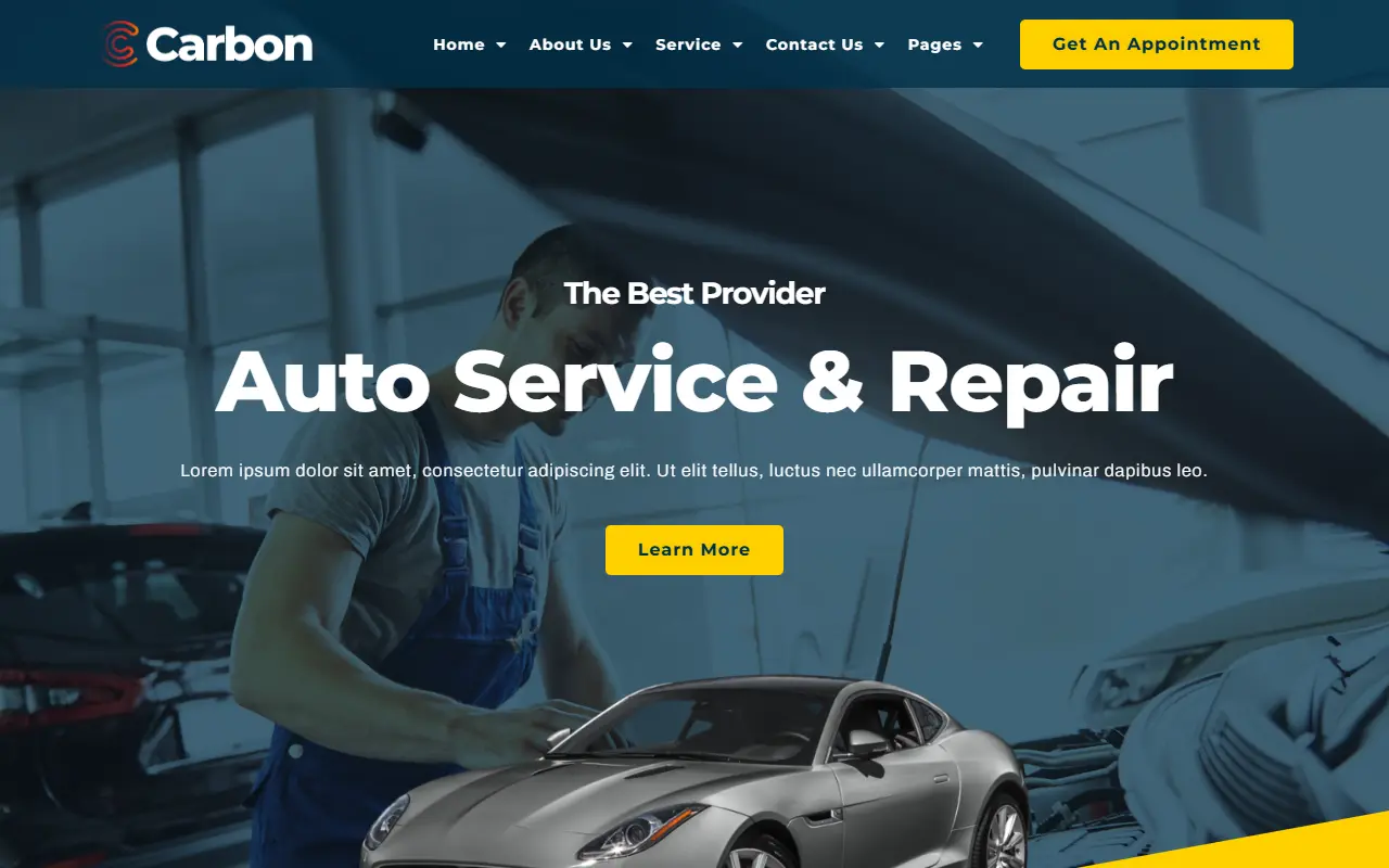 หน้าแรกของธีม Carbon บนคอมพิวเตอร์