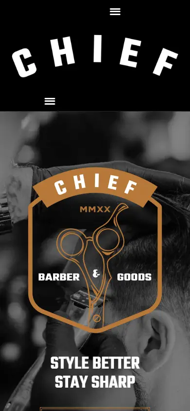หน้าแรกของธีม Chief บนมือถือ