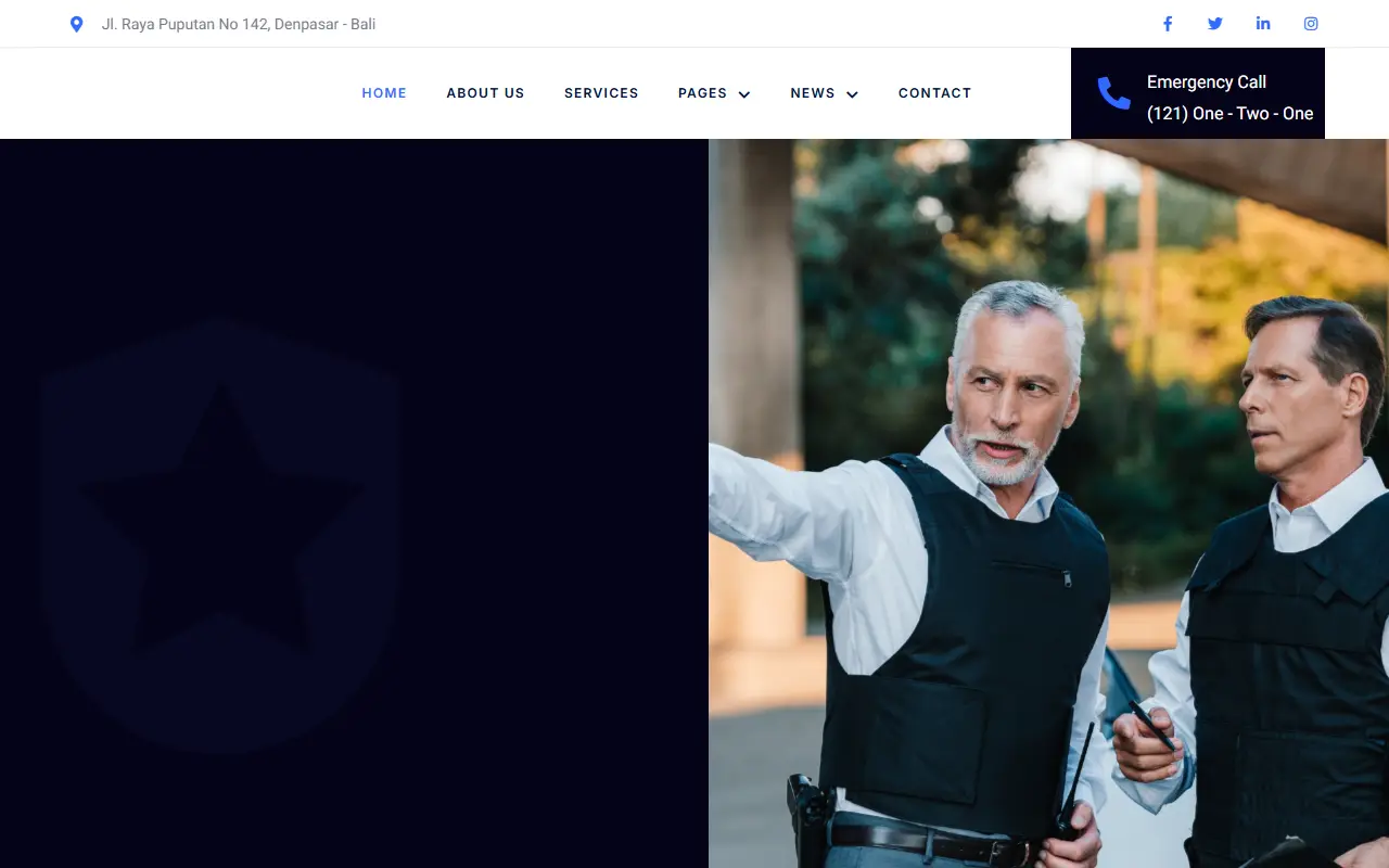 หน้าแรกของธีม Chopz Police บนคอมพิวเตอร์