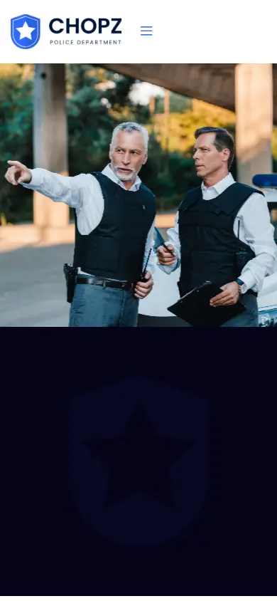 หน้าแรกของธีม Chopz Police บนมือถือ