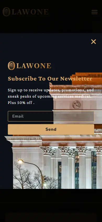 หน้าแรกของธีม Lawone บนมือถือ