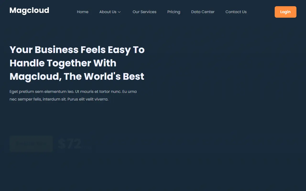 หน้าแรกของธีม Magcloud บนคอมพิวเตอร์