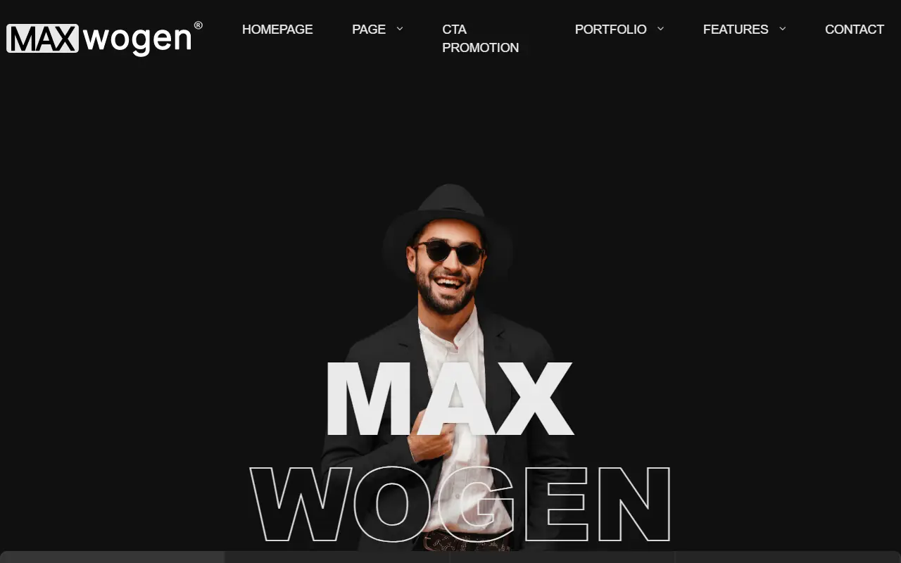 หน้าแรกของธีม MAX บนคอมพิวเตอร์