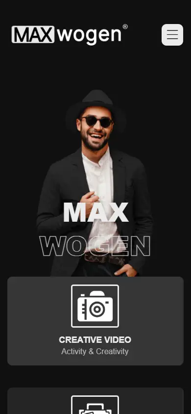 หน้าแรกของธีม MAX บนมือถือ