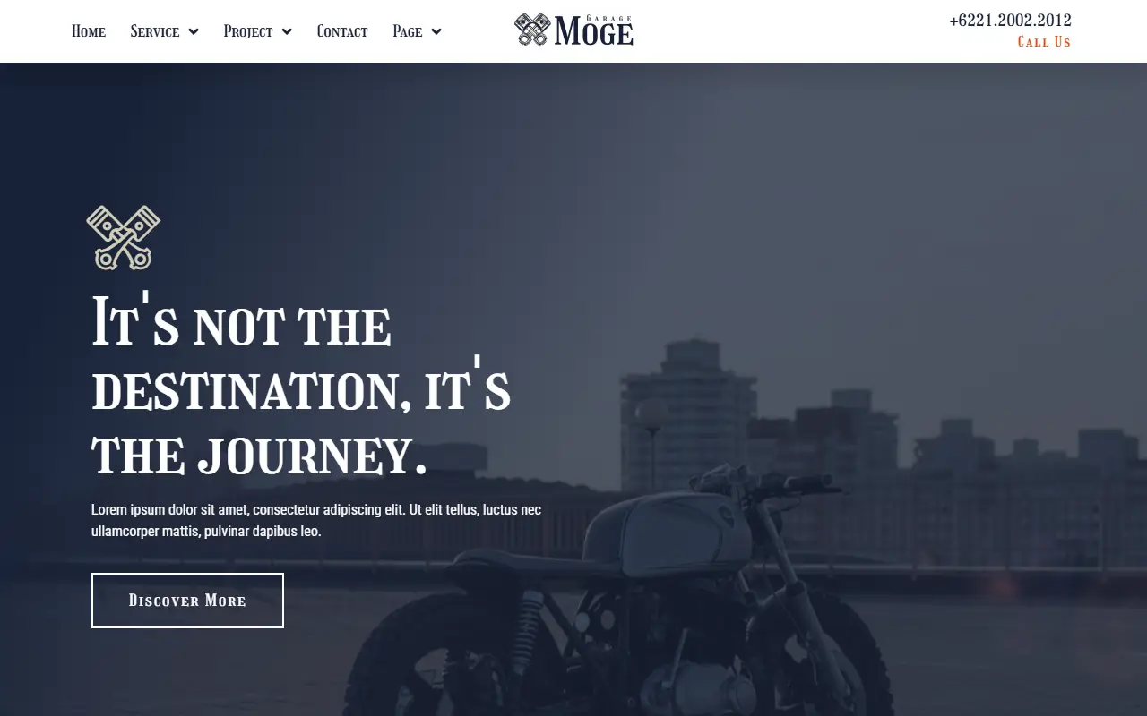 หน้าแรกของธีม Moge บนคอมพิวเตอร์