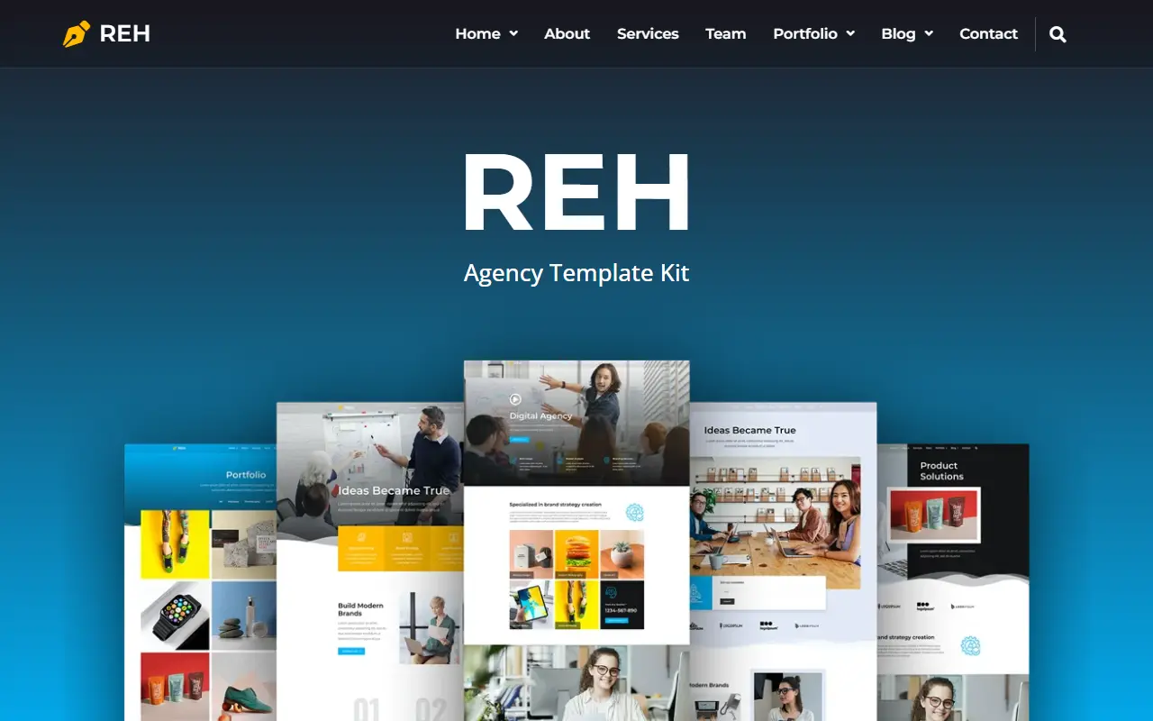 หน้าแรกของธีม Reh บนคอมพิวเตอร์