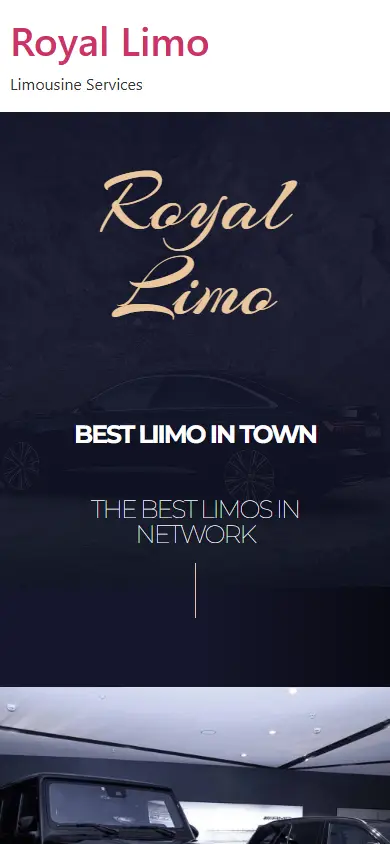 หน้าแรกของธีม Royal Limo บนมือถือ