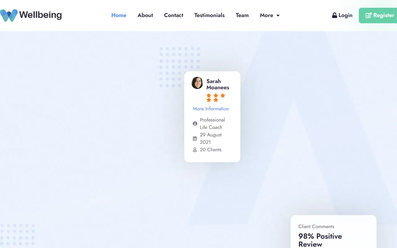 หน้าแรกของธีม Wellbeing บนคอมพิวเตอร์